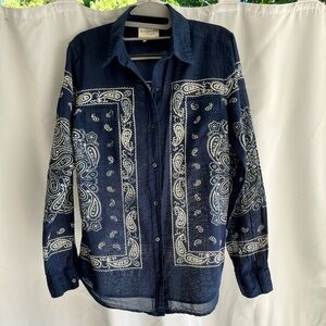 Denim & Supply Boho Bandana Print Button-down shirt